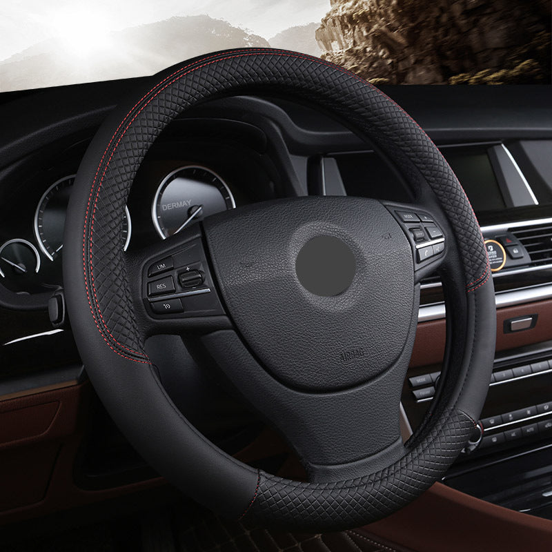 Universal Faux Leather Steering Wheel Cover