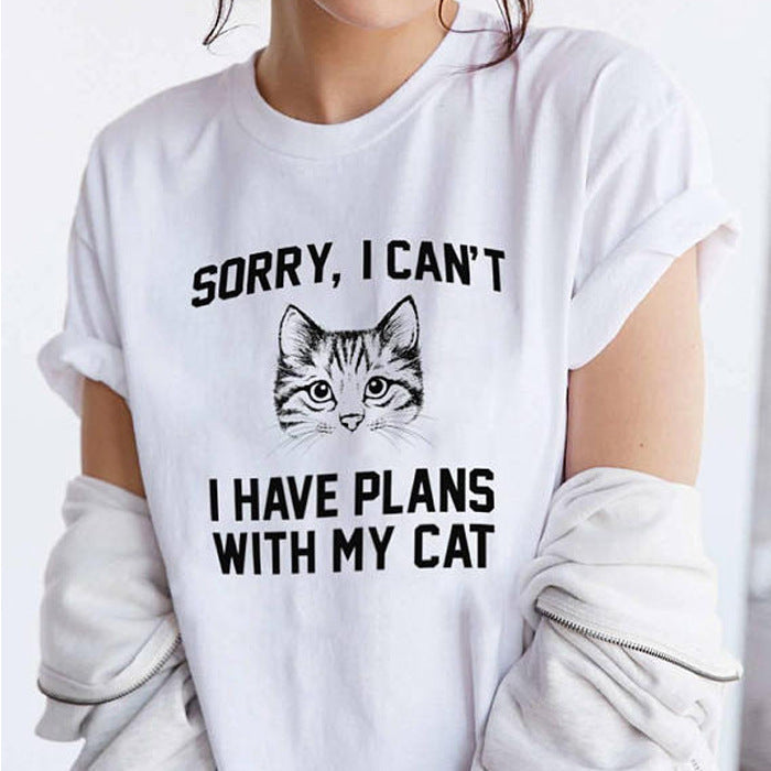 Women's Plans With My Cat T-Shirt