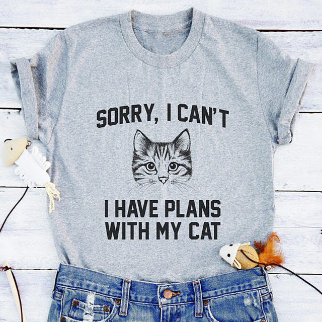 Women's Plans With My Cat T-Shirt