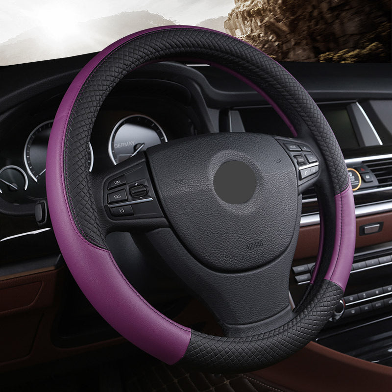 Universal Faux Leather Steering Wheel Cover