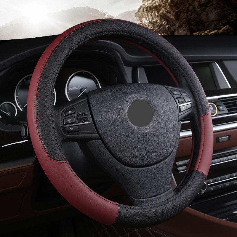 Universal Faux Leather Steering Wheel Cover