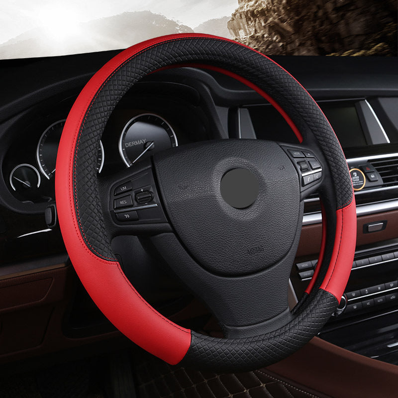 Universal Faux Leather Steering Wheel Cover