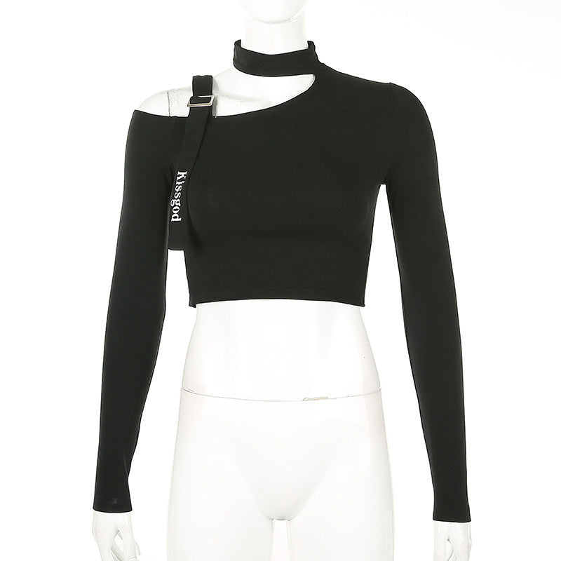 Asymmetrical Off-Shoulder Crop Top