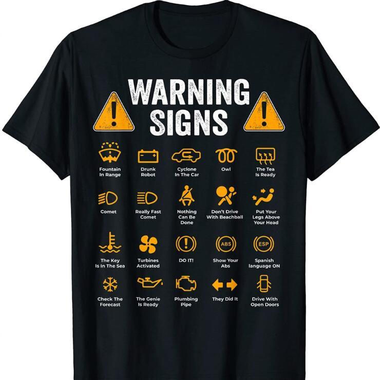 Men's Funny Car Dashboard Lights T-Shirt