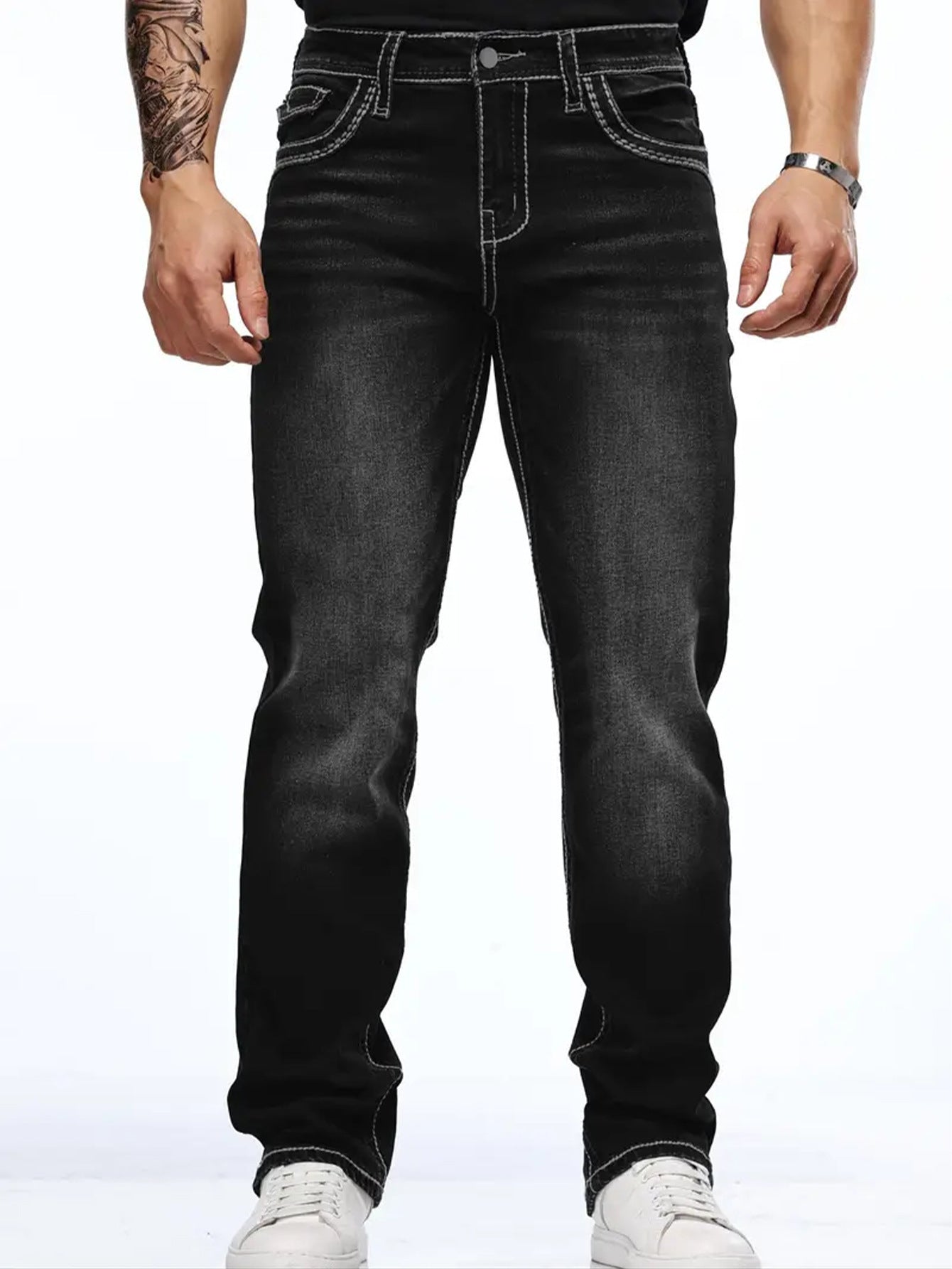 Men's Slim-Fit Denim Trousers
